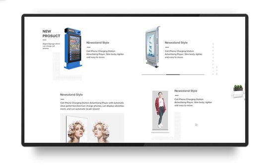 An der Wand befestigter Android-Werbungs-Spieler, 32 Zoll-wechselwirkender Touch Screen Kiosk