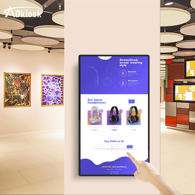 An der Wand befestigter Android-Werbungs-Spieler, 32 Zoll-wechselwirkender Touch Screen Kiosk