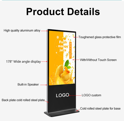 Stehende Werbungsanzeige 4096x4096 LCD Hd mit 88% heller Beförderung